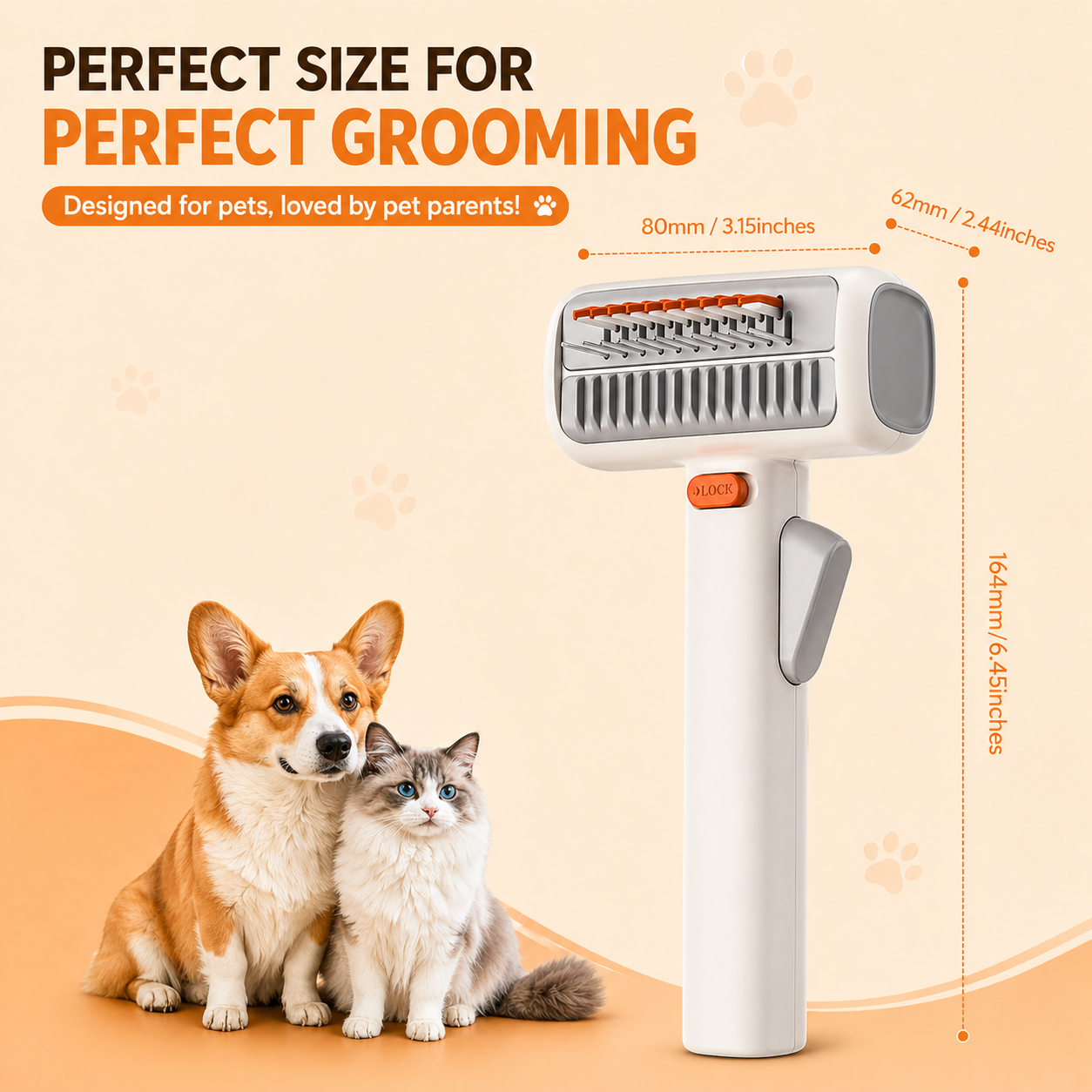 2-IN-1 Pet Self-Detangling & Grooming Comb