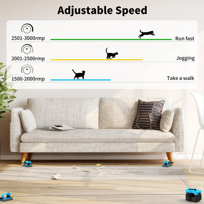 interactive cat toy, feather chase toy, rc cat toy, indoor cat exercise, pet play treadmill
