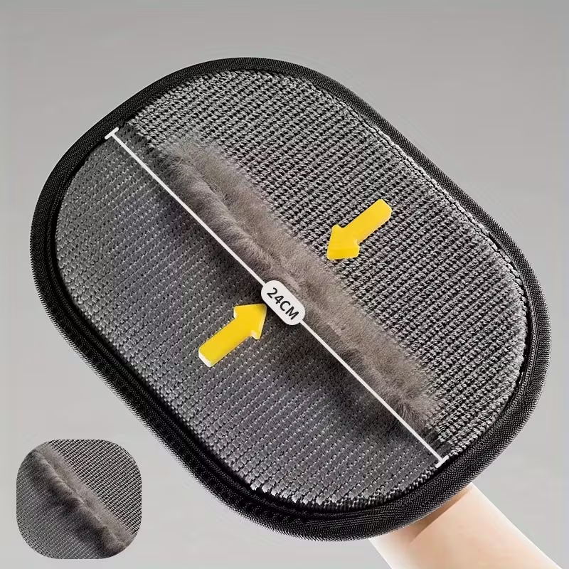 pet hair removal gloves, pet grooming gloves, static fur remover, large pet grooming, cat and dog hair tool