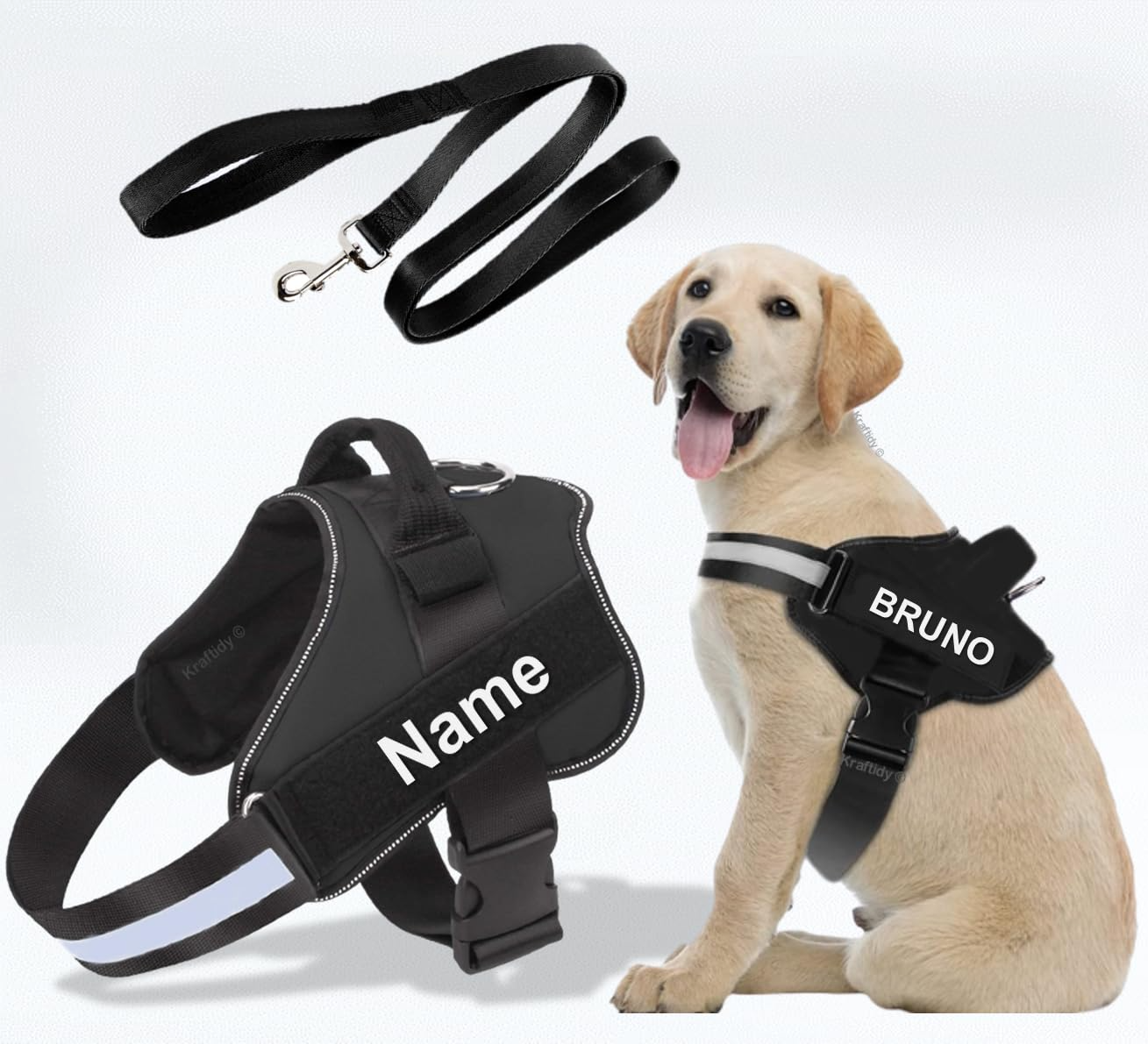 dog harness, adjustable no-pull vest, reflective pet harness, personalized dog gear, padded pet harness