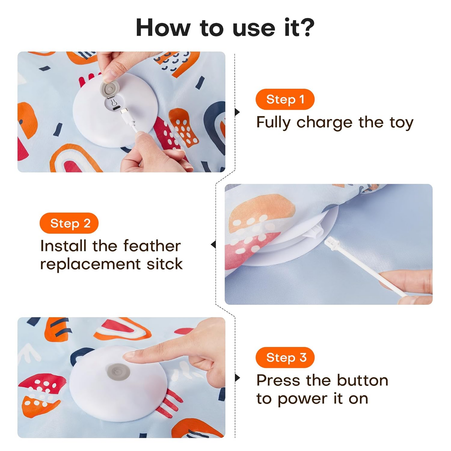 interactive cat toy, automatic cat play toy, rechargeable pet toy, motion activated kitten toy, indoor cat exercise