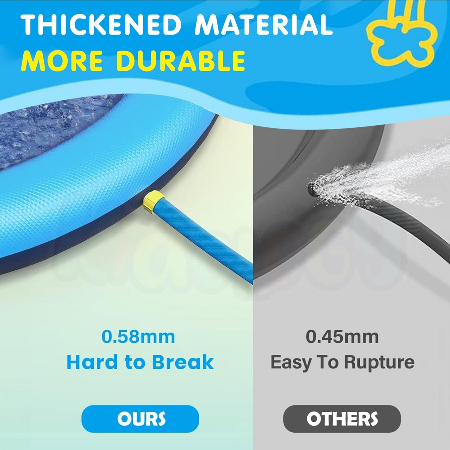 dog splash pad, large dog pool, outdoor pet water mat, cooling dog pool, summer dog accessories