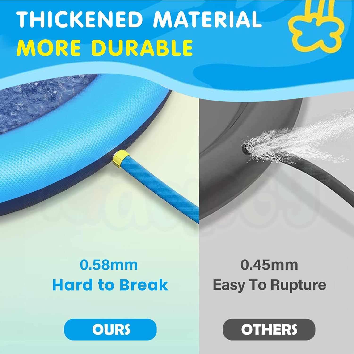dog splash pad, large dog pool, outdoor pet water mat, cooling dog pool, summer dog accessories