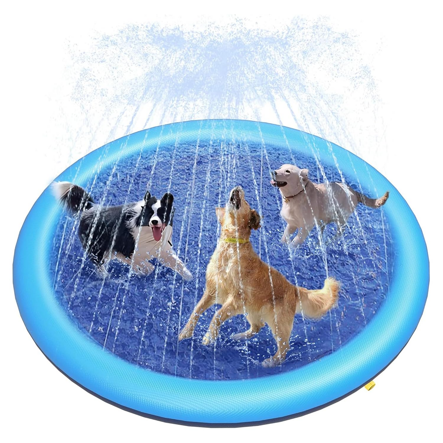 dog splash pad, large dog pool, outdoor pet water mat, cooling dog pool, summer dog accessories