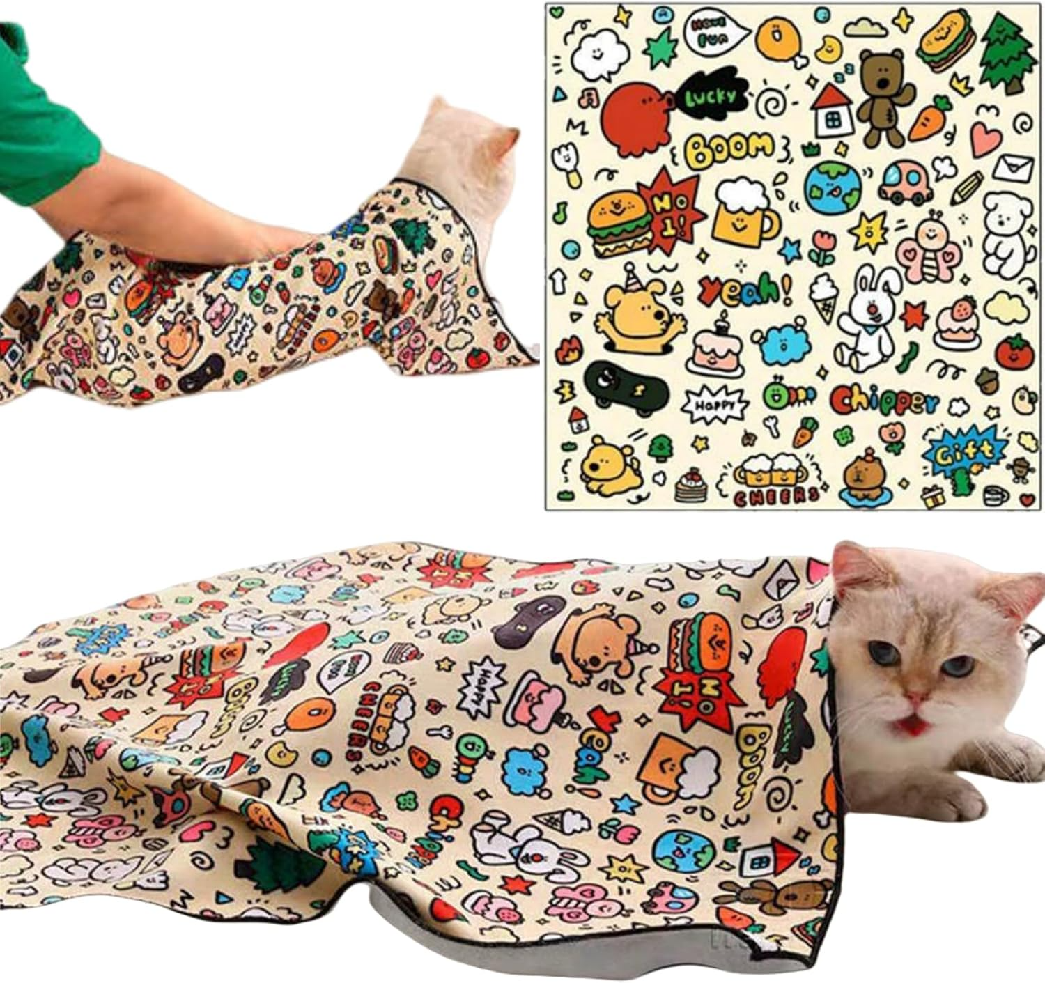 cat grooming pad, fur removal tool, pet hair remover, self-adhesive cat brush, pet coat care