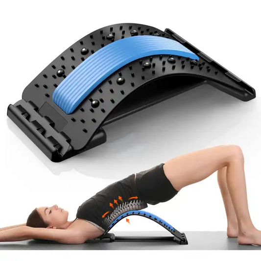 lumbar back stretcher, spine support board, back pain relief tool, adjustable stretching device, posture improvement aid