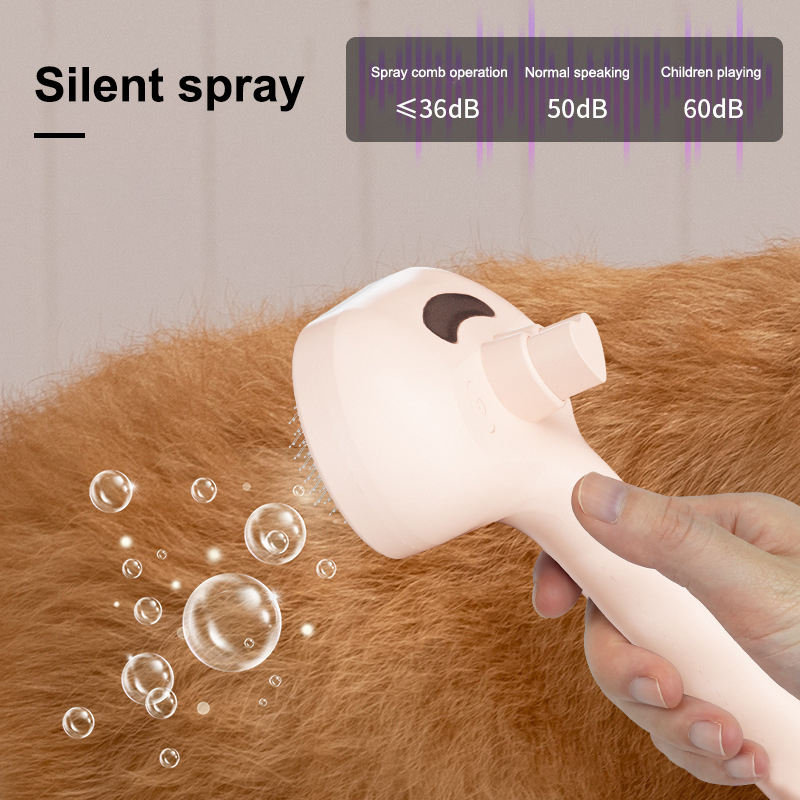 steam cat brush, pet grooming tool, 3-in-1 cat brush, dog grooming brush, hair removal pet brush