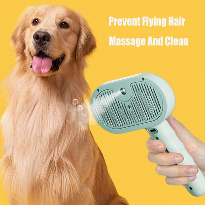 steam cat brush, pet grooming tool, 3-in-1 cat brush, dog grooming brush, hair removal pet brush