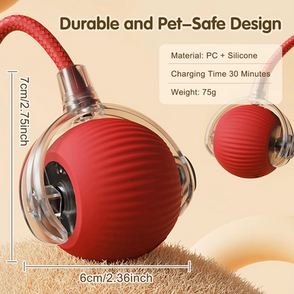 interactive pet toy, chase toy for dogs, cat play toy, boredom buster toy, pet activity toy