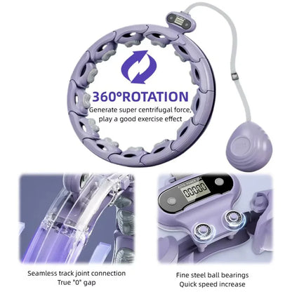 smart fitness hoop, weighted waist hoop, adjustable workout hoop, core training tool, home fat burning exercise