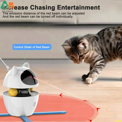 interactive cat toy, automatic laser cat toy, feather wand kitten toy, indoor cat exercise toy, smart pet play toy