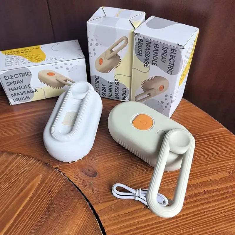 steam pet brush, pet grooming tool, dog brush, cat brush, shedding remover, steam hair brush