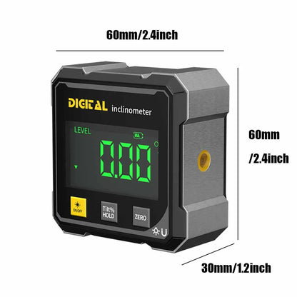 digital angle finder, inclinometer with laser, electronic level gauge, dual laser level tool, woodworking angle measuring device USA