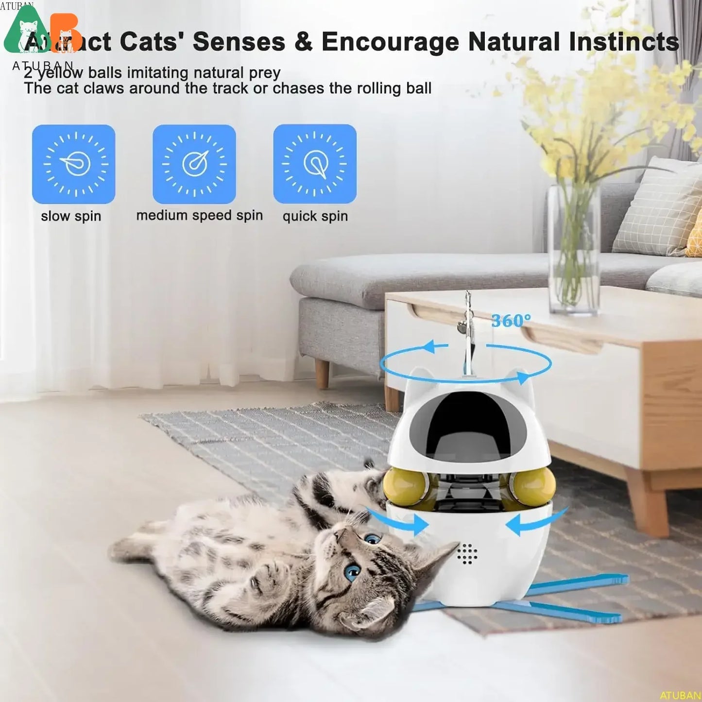 interactive cat toy, automatic laser cat toy, feather wand kitten toy, indoor cat exercise toy, smart pet play toy