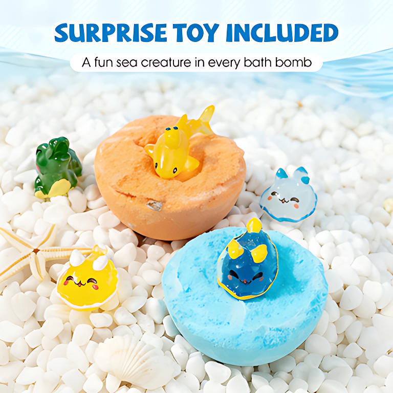 12-Piece Ocean Surprise Toy Bath Bomb Set