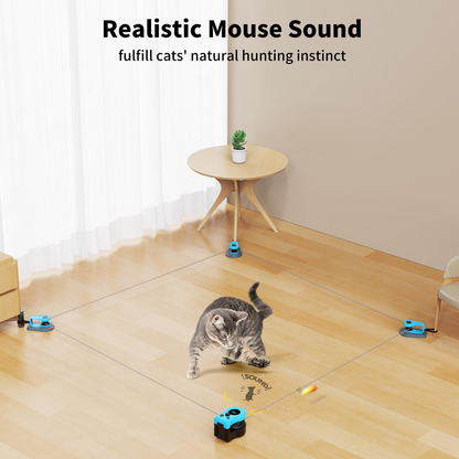 interactive cat toy, feather chase toy, rc cat toy, indoor cat exercise, pet play treadmill