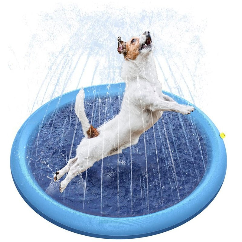 dog splash pad, large dog pool, outdoor pet water mat, cooling dog pool, summer dog accessories