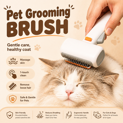 2-IN-1 Pet Self-Detangling & Grooming Comb