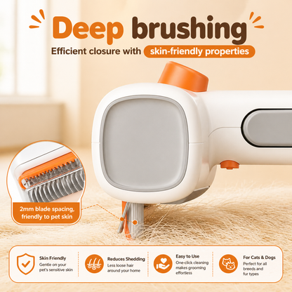 2-IN-1 Pet Self-Detangling & Grooming Comb